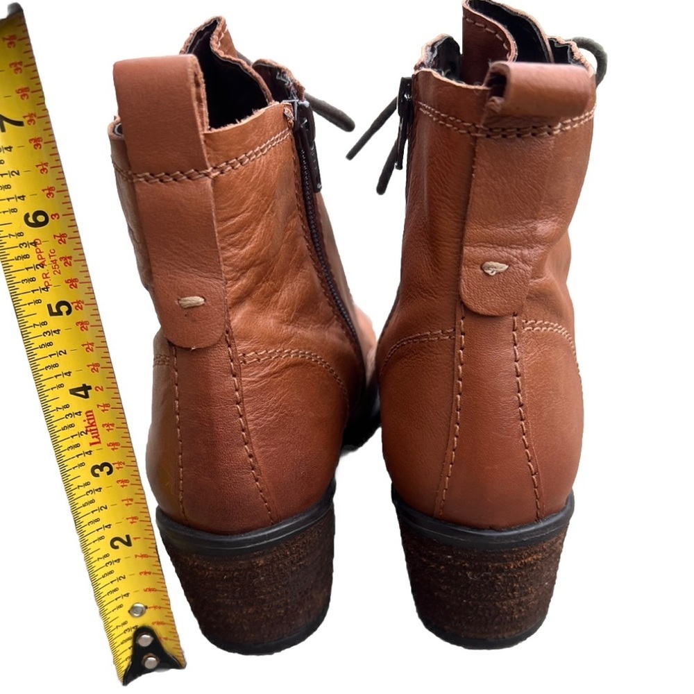 Dune London Peetonz Brown Lace Up Boots with Vintage Finish - Picture 5 of 9